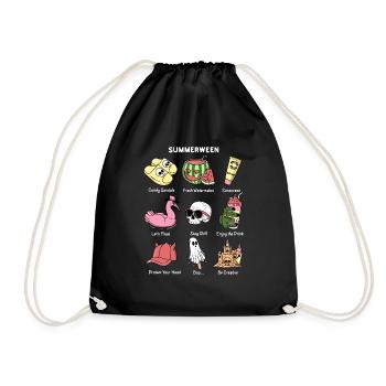 Enjoy Summerween - Drawstring Bag - black - Front