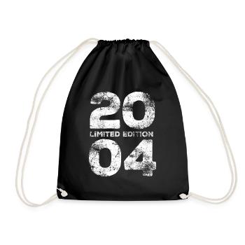 Limited Edition 2004, 20th Birthday Gift - Drawstring Bag - black - Front