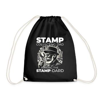 Collectionneur de timbres-poste vintage papa philatéliste - Sac de sport léger - noir - Devant