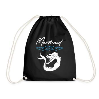 Mermaid Free Style - Turnbeutel - Schwarz - Vorne