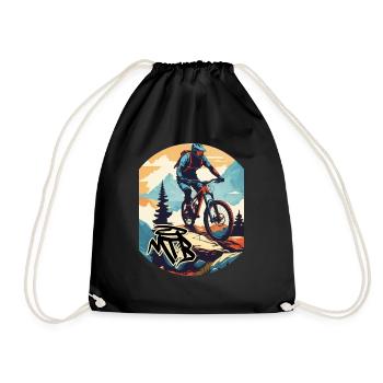 MTB Mountain Bike - Drawstring Bag - black - Front