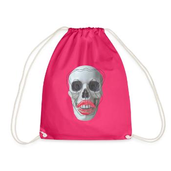 Crâne aux lèvres rouges - Sac de sport léger - fuchsia - Devant