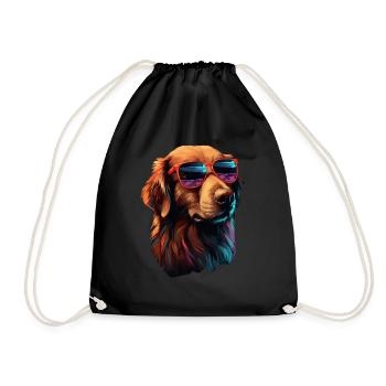 Hovawart Cool - Hovawart Hund - Turnbeutel - Schwarz - Vorne