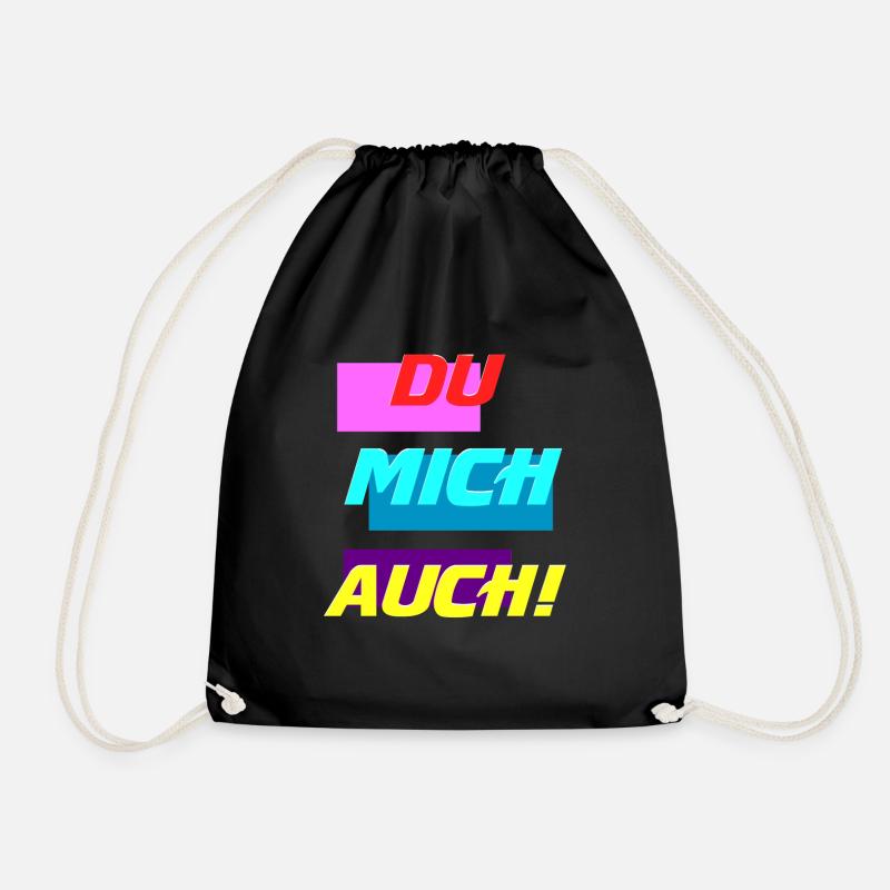 DU MICH AUCH - Turnbeutel - Schwarz