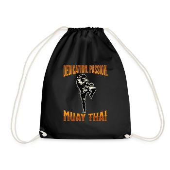 Muay Thai Boxing Muay Thai - Drawstring Bag - black - Front