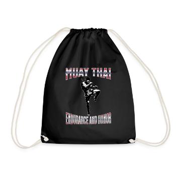 Muay Thai Boxing Muay Thai - Drawstring Bag - black - Front