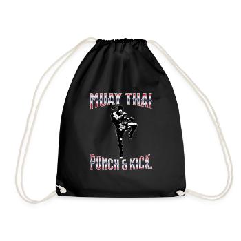 Muay Thai Boxing Muay Thai - Turnbeutel - Schwarz - Vorne