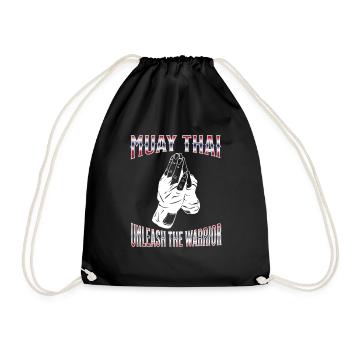 Muay Thai Boxing Muay Thai - Drawstring Bag - black - Front