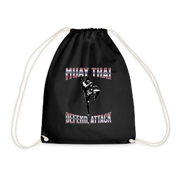 Muay Thai Boxing Muay Thai - Drawstring Bag - black - Front