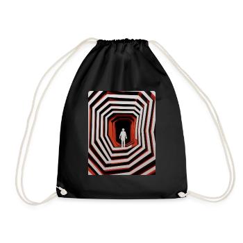 Paper cut Vertigo - Drawstring Bag - black - Front