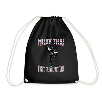 Muay Thai Boxing Muay Thai - Drawstring Bag - black - Front
