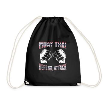 Muay Thai Boxing Muay Thai - Turnbeutel - Schwarz - Vorne