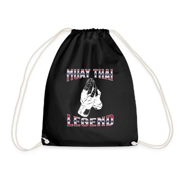 Muay Thai Boxing Muay Thai - Drawstring Bag - black - Front