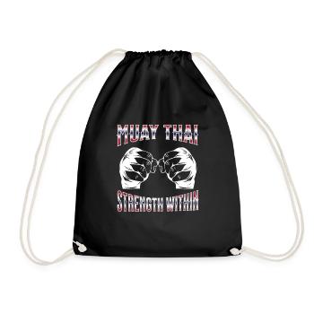 Muay Thai Boxing Muay Thai - Drawstring Bag - black - Front