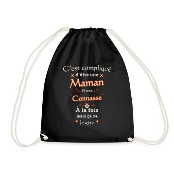 Maman connassse, cadeau fête des mères, humour - Sac de sport léger - noir - Devant