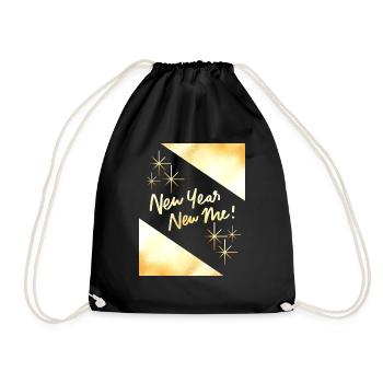 New Year New Me! - Drawstring Bag - black - Front
