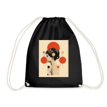 Leo - Drawstring Bag - black - Front