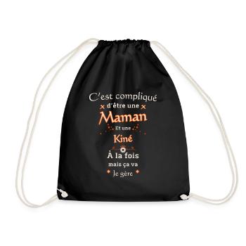 Maman Et Kiné - Sac de sport léger - noir - Devant