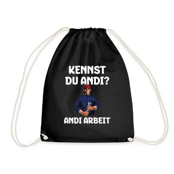 Do you know Andi? Andi Arbeit - Craftsman - Drawstring Bag - black - Front