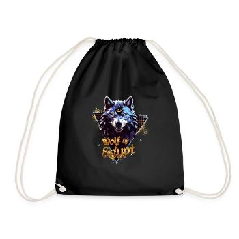 Le Loup d'Égypte à l'Œil d'Horus - Sac de sport léger - noir - Devant