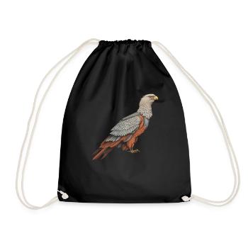Eagle, Bird, Bird of Prey, Feather, Animal, Wildlife, Feather - Drawstring Bag - black - Front