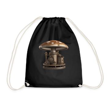 Steampunk champignon cèpes nature automne chanterelle - Sac de sport léger - noir - Devant
