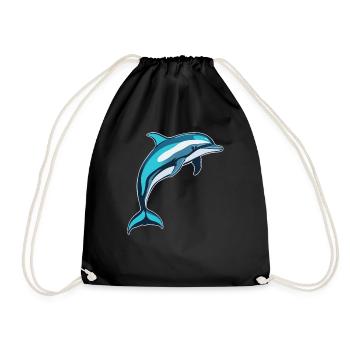 Dolphin, Dolphin, Animal, Sea, Dolphin, Water, Fish - Drawstring Bag - black - Front