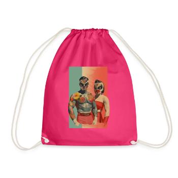 Sei mein Wrestling-Valentinstag - Turnbeutel - Fuchsia - Vorne