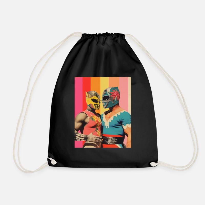 Be my Wrestling Valentine (schwule Version) - Turnbeutel - Schwarz