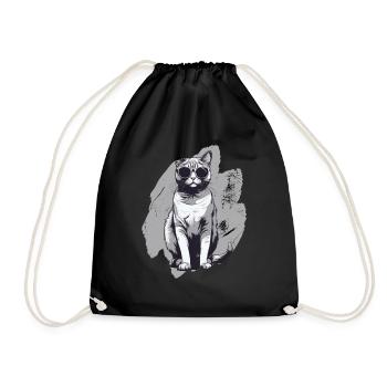 Mignon chat chat animal de compagnie siamois persan idée cadeau - Sac de sport léger - noir - Devant