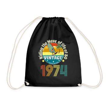 Surf Vintage 1974 - Édition Cinquantenaire" - Sac de sport léger - noir - Devant