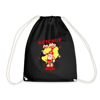 Tomato Ketchup Chic Saucy Trendy Style Condiment - Turnbeutel - Schwarz - Vorne