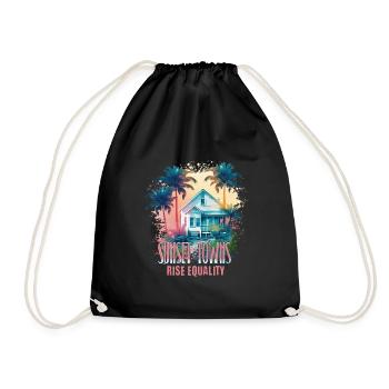 Sunset Sunrise Inclusive Equality Elevation - Drawstring Bag - black - Front