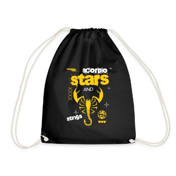 Zodiac Horoscope Astrology Constellation Scorpio - Turnbeutel - Schwarz - Vorne