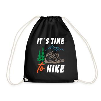 Its Time to Hike - Turnbeutel - Schwarz - Vorne