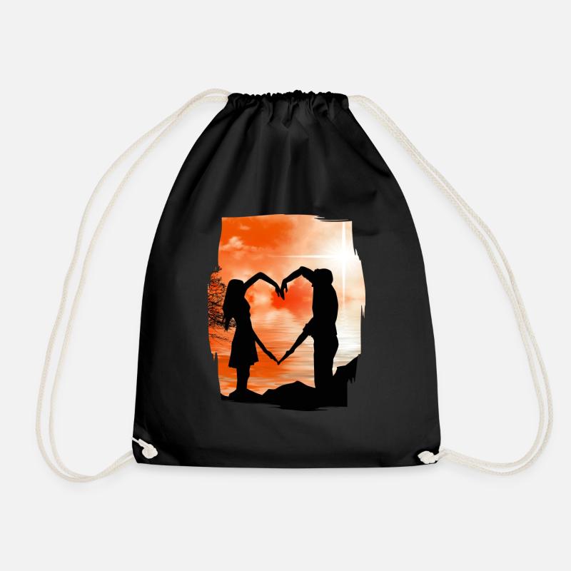Valentine's Day Mood - Drawstring Bag - black
