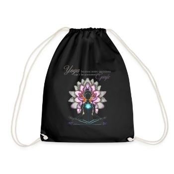 yoga - Drawstring Bag - black - Front