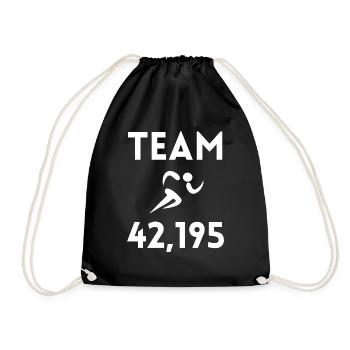 Team 42,195 km marathonien - Sac de sport léger - noir - Devant
