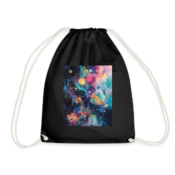 Constellations cosmiques : une symphonie céleste - Sac de sport léger - noir - Devant