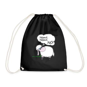 Nope, nope, nope! Wolly Sheepling Gaming - Drawstring Bag - black - Front