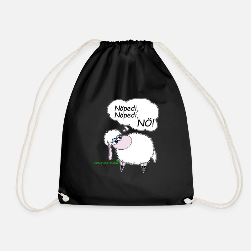 Nope, nope, nope! Wolly Sheepling Gaming - Drawstring Bag - black
