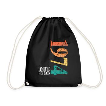 Limited Edition 1974 50th Birthday Vintage - Drawstring Bag - black - Front