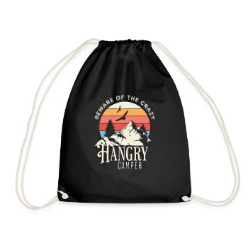 Beware of the hungry camper - Drawstring Bag - black - Front