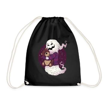 Fantôme et nounours - Sac de sport léger - noir - Devant