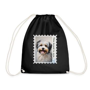 Illustration à l’aérographe « Havanais 01 » FR - Sac de sport léger - noir - Devant