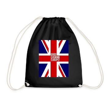 Eurovision Großbritannien - Turnbeutel - Schwarz - Vorne