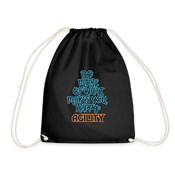Agility Do more of what makes you blau/orange - Turnbeutel - Schwarz - Vorne