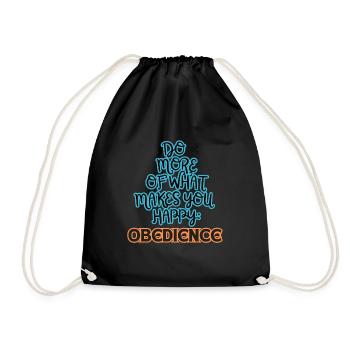 Obedience Do more of what makes you blue/orange - Drawstring Bag - black - Front