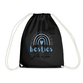besties just like our moms | best friends - Turnbeutel - Schwarz - Vorne