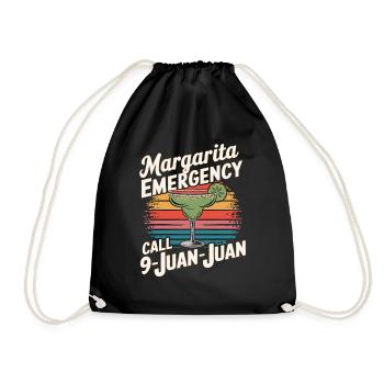 Fun cocktail saying - Drawstring Bag - black - Front